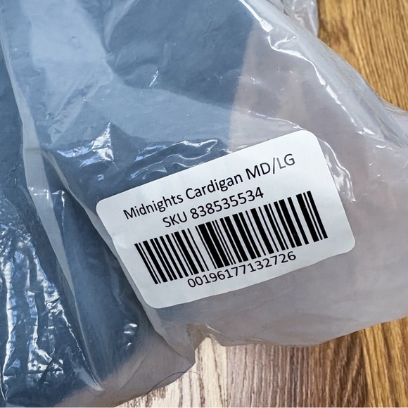 Taylor Swift Midnights Cardigan Sweater NEW Medium Large M/L Navy Blue Stars - Picture 11 of 11